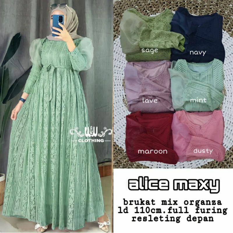 ALICE MAXY BY WW CLOTHING / Gamis brukat mewah