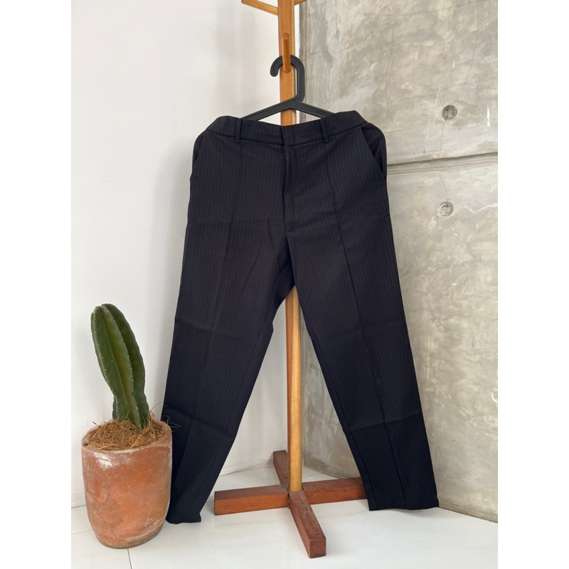 Celana Kerja Wanita Motif Salur Preloved