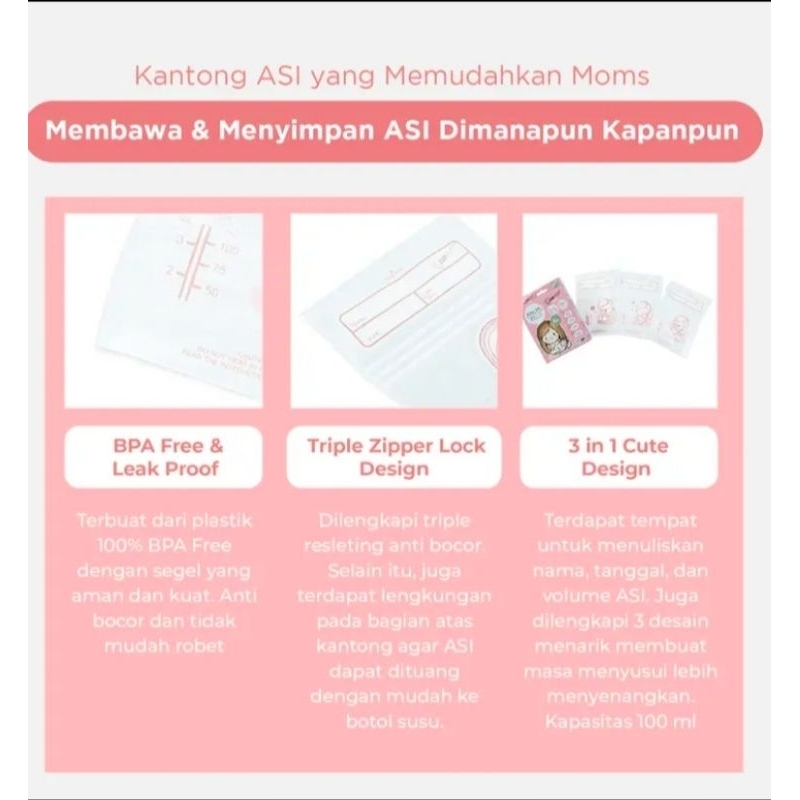 PROMO KANTONG ASI KOLIBRI  DAN SUNMUM 100 ML ISI 30 PCS