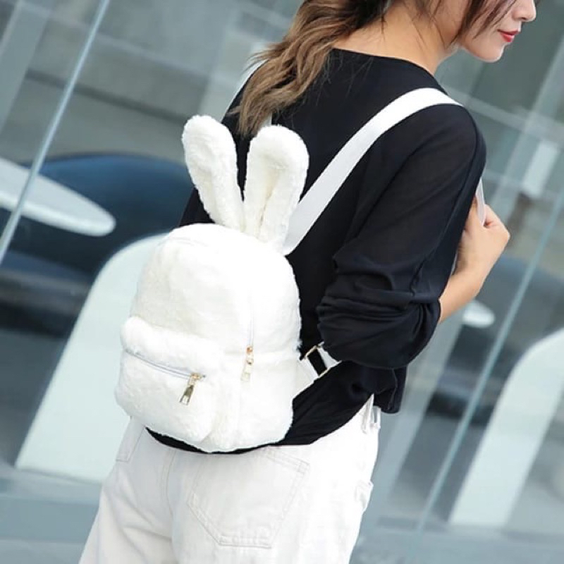 Ransel bulu  Rabbit fashion Korea