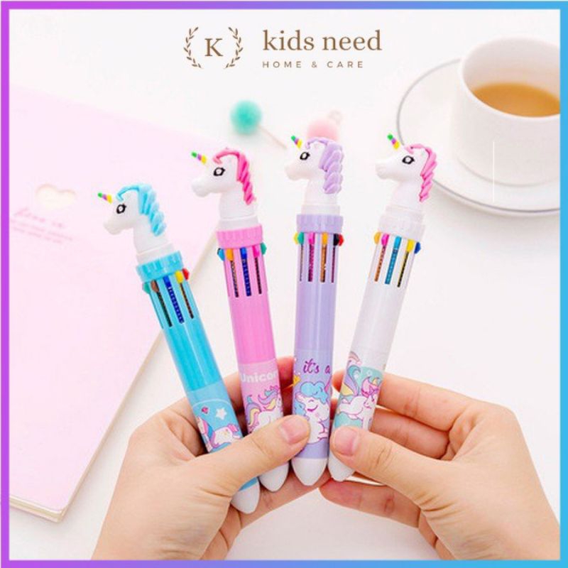 

Pulpen 10 Warna Dino kepala Unicorn BTS Pena Ballpoint