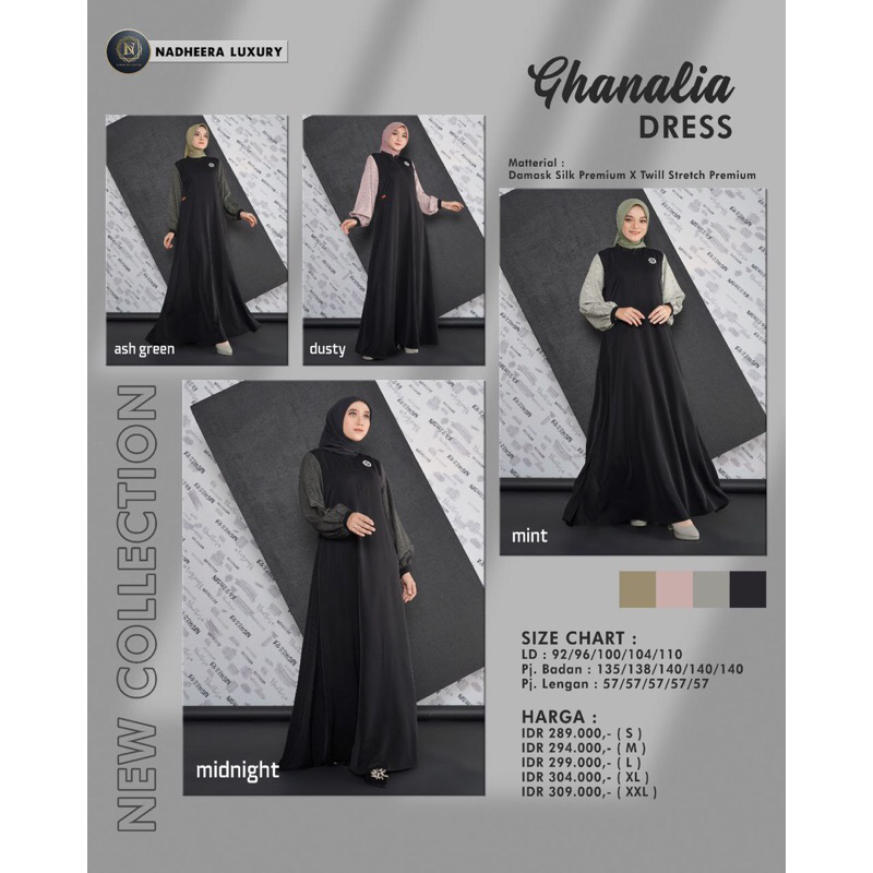 READY STOK Ghanalia Dress by Nadheera Luxury