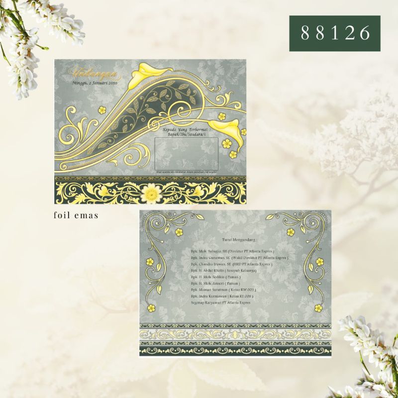 Blangko Undangan - Undangan Pernikahan - Undangan Murah - Blangko Undangan Kosong - ERBA 88126