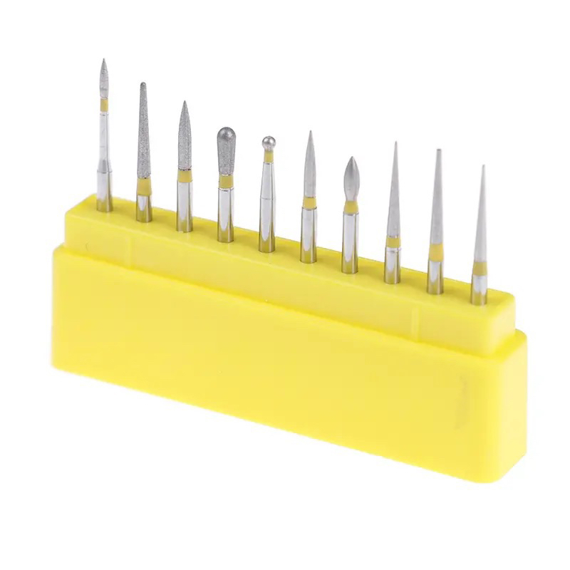 Dental fine finishing bur yellow polishing kit bur gigi poles kuning high speed set poles highspeed