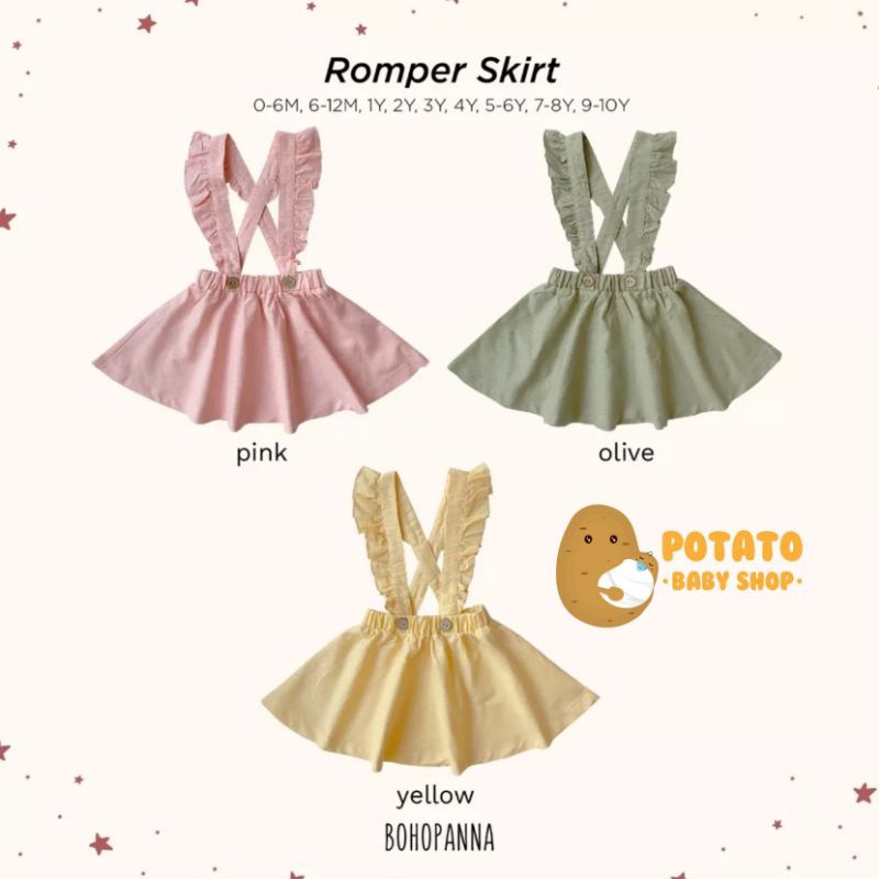 Bohopanna Romper Skirt 0 Bulan s/d 2 Tahun - Rok Anak Boho Baby