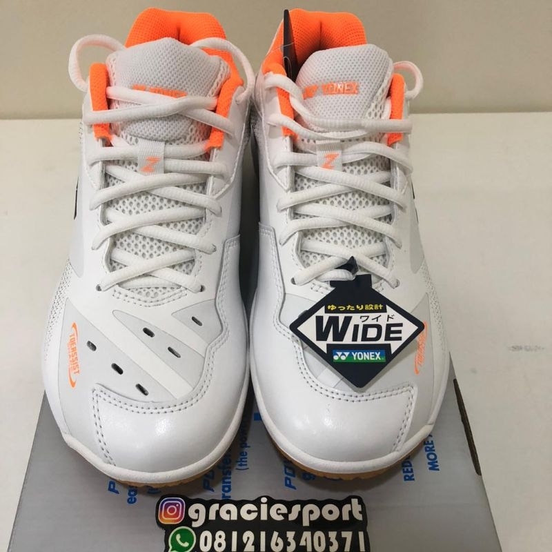 Sepatu Yonex Shb65z3 white Orange