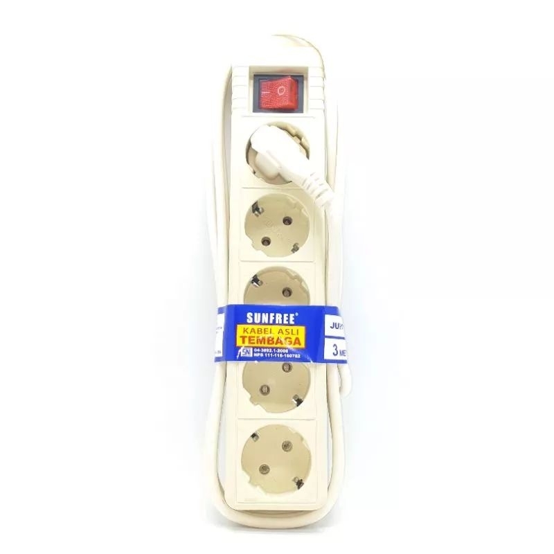 STOP KONTAK SUNFREE 2L/3L/4L/5L + SWITCH + KABEL 3 METER