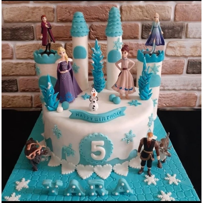 

Kue Ulang Tahun Elsa & Anna Castle Frozen Diameter 22cm/ Kue Ultah Castle Cantik
