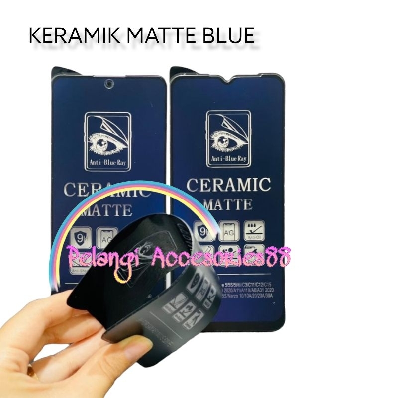 ANTIGORES XIAOMI POCO X3 GT MATTE BLUE KERAMIK ANTI GORES ANTI RADIASI ANTI BLUE