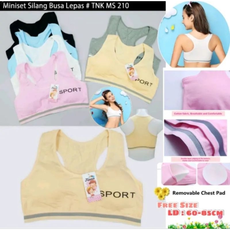 Miniset remaja katun model silang busa bisa lepas