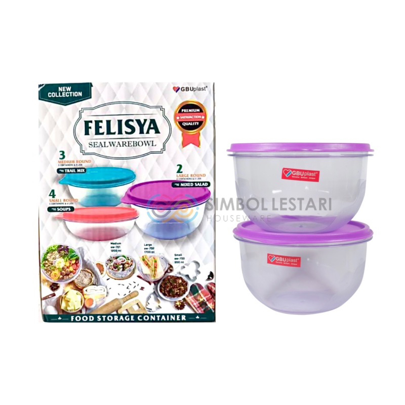 (set) Mangkok Tutup Felisya / Felisya Bowl Set / mangkok sayur akrilik / sealware bowl