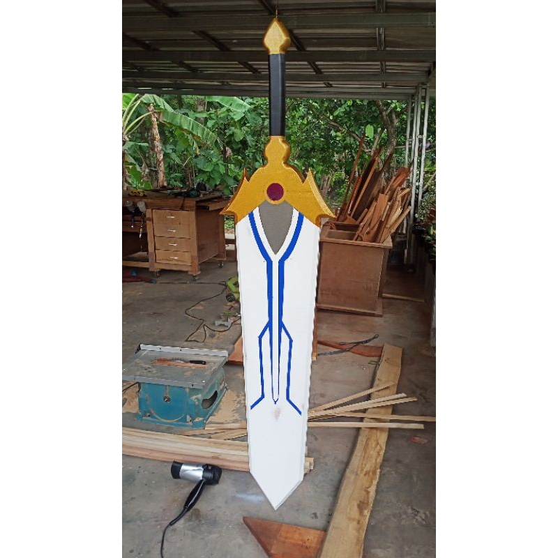 pedang kayu anime custom