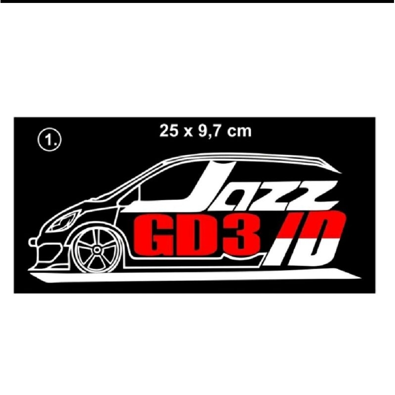 STIKER MOBIL STIKER CUTTING JAZZ GD3 STIKER KACA MOBIL