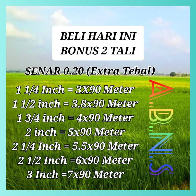 jaring padi sawah senar 0.20 / jaring burung pipit dan emprit / jaring penutup sawah