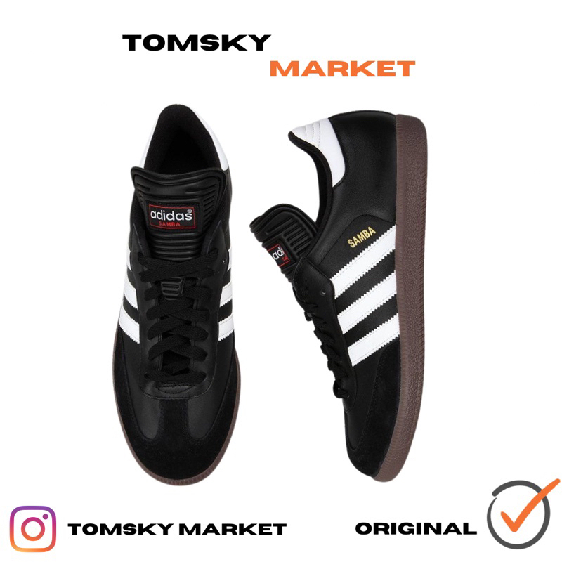 Adidas Samba Classic Black White (Long Tounge) Original