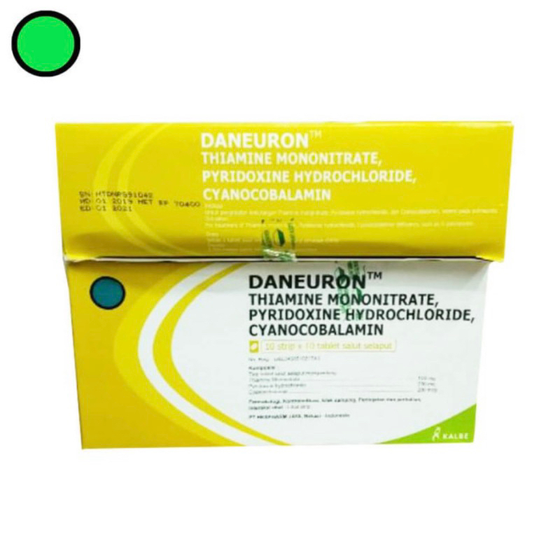 Daneuron strip 10 tablet ( vitamin kaki kesemutan badan pegal2 )