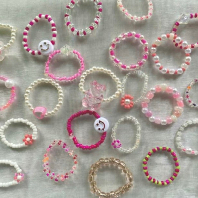 Pink series part 1 | Cincin manik | Cincin manik korea | Beads ring