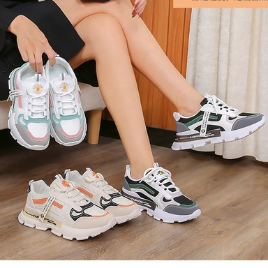 Sneakers Wanita Korean Style Sepatu Sneaker Perempuan Import Sepatu Kasual Cewek Cantik Terbaru SP-254