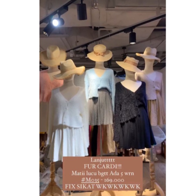 Goulding Xo Fur Cardigant Blue and White