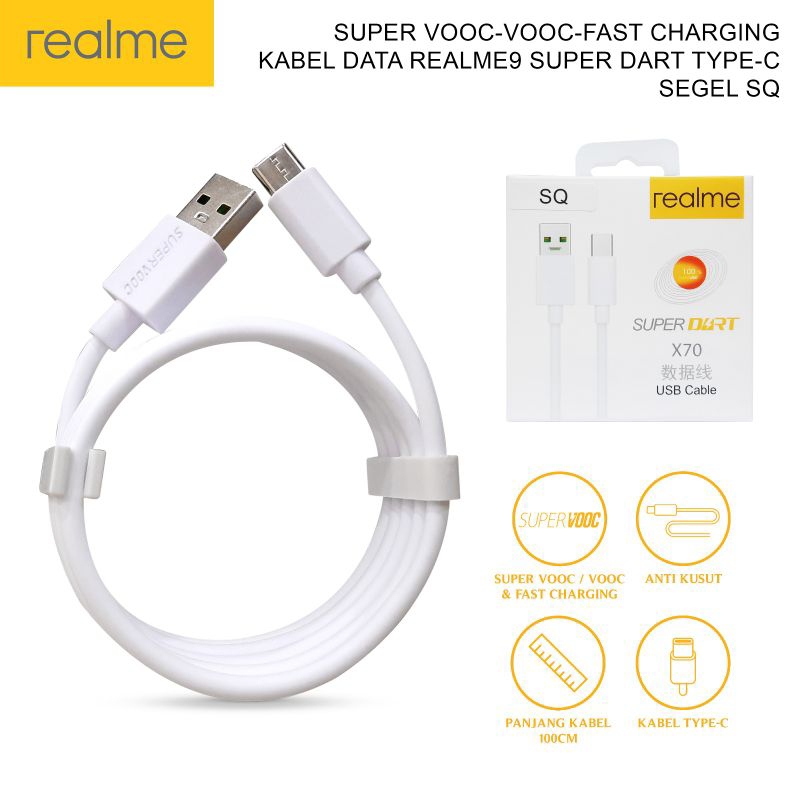 KABEL DATA REALME TYPE-C X-70 VOOC FAST CHARGING