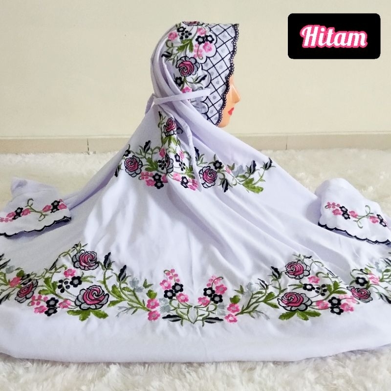 Mukena Terusan Terlaris/Lajuran /Langsungan/Lajur Bordir Dewasa Komputer Mukenah Polino Mikro Bahan 