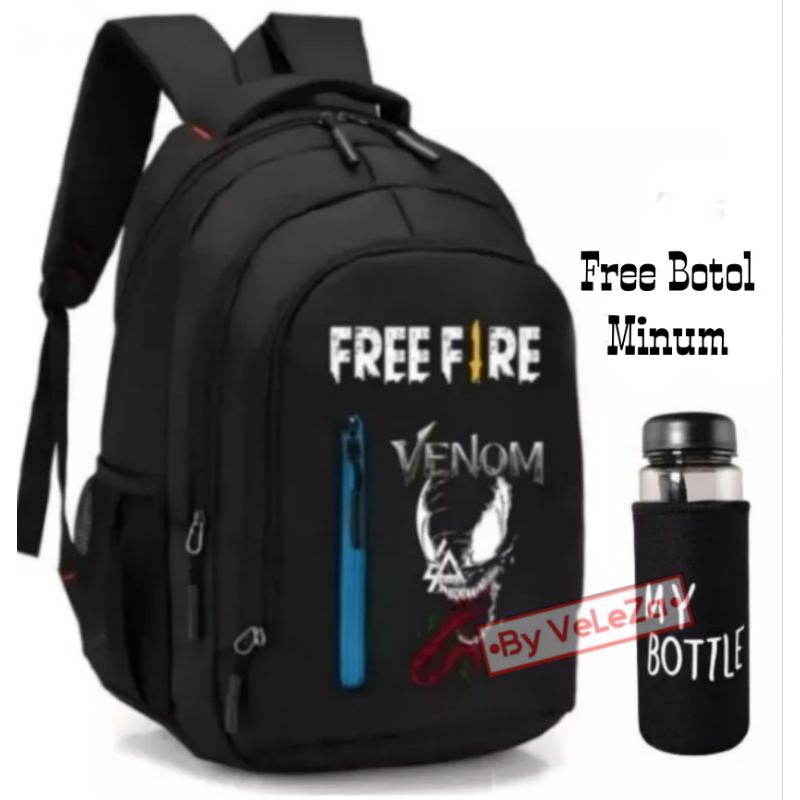 Tas Ransel Anak Karakter Free Fire Venom Free Botol Minum Tas Anak