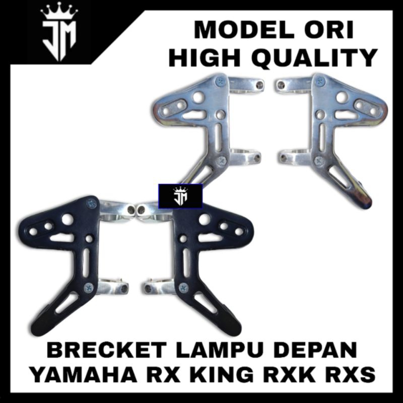 BREKET BRECKET BRACKET BIRCKET PANGKON LAMPU DEPAN DUDUKAN LAMPU DEPAN CNC AS 30 31 33 YAMAHA RX KIN