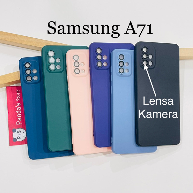 Case Samsung A71 Lenspro Makaron Full Color Softcase Pro Lensa