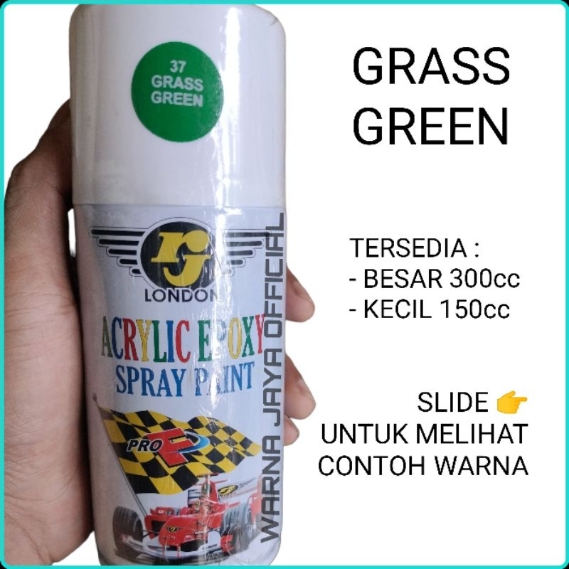 HIJAU RUMPUT - Cat kaleng Semprot Pilok Pilox Pylox RJ London Grass Green Original 150cc & 300cc Bes