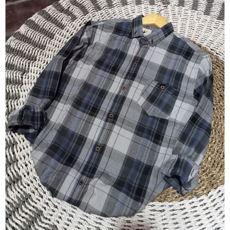 (BISA COD) Kemeja Flanel Terlaris Lengan Panjang Pria Wanita Hem Premium Quality Kameja Kerja Kantor