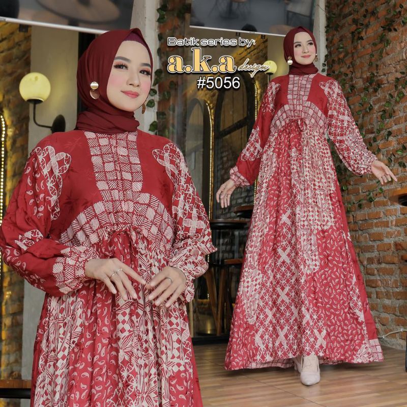 KEBAYA MODERN//KEBAYA ORIGINAL//(5056) Gamis Batik Dobby premium//Kode AKA