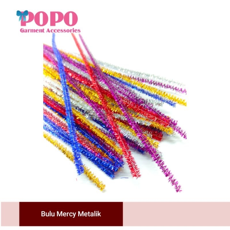 bulu mercy / bulu metalik 1 bks (isi:10pcs)