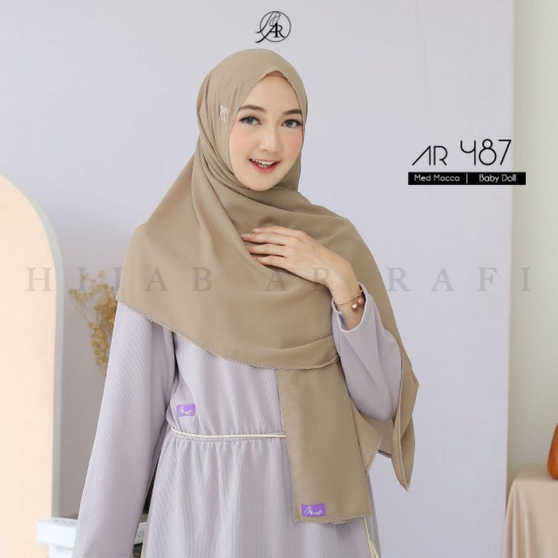 Hijab jilbab kerudung pashimna arrafi 487 ceruty baby doll pashmina polos