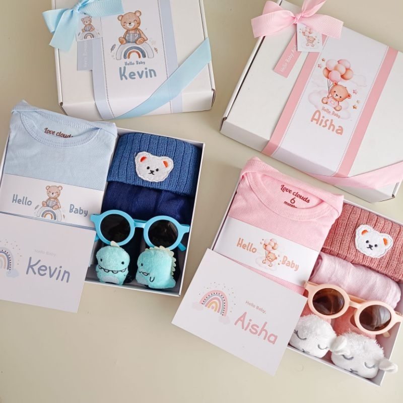 Migubox Kado Bayi Hampers Bayi Hampers Baby Girl Boy Kado Lahiran Perempuan Laki Laki murah Kado Bayi Perempuan Laki Laki Lucu murah