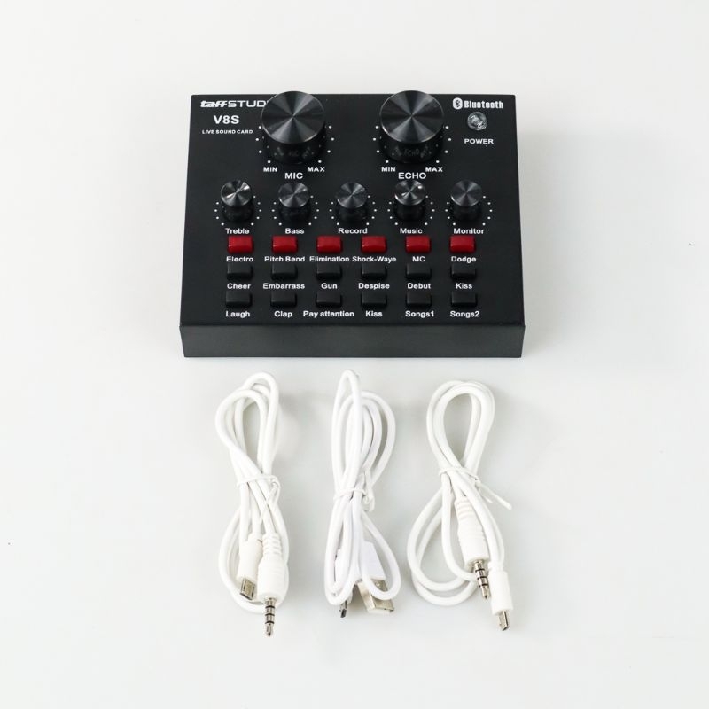 Live Soundcard V8s Centechia Taffstudio Mixer Bluetooth Amplifier