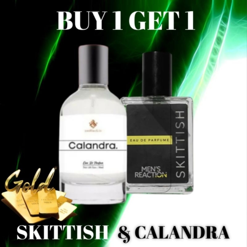 [BUY 1 GET 1] FREE GOLD- calandra&skittish Eau De Parfume ORIGINAL WANGI TAHAN LAMA