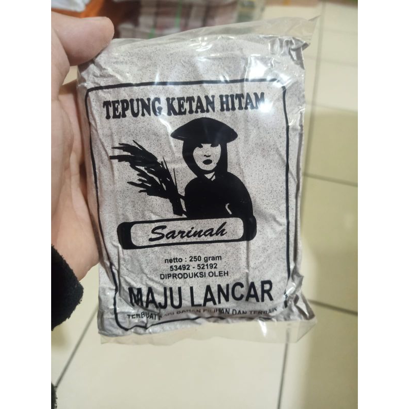 

tepung ketan hitam berat 250 gr per pick 8.000