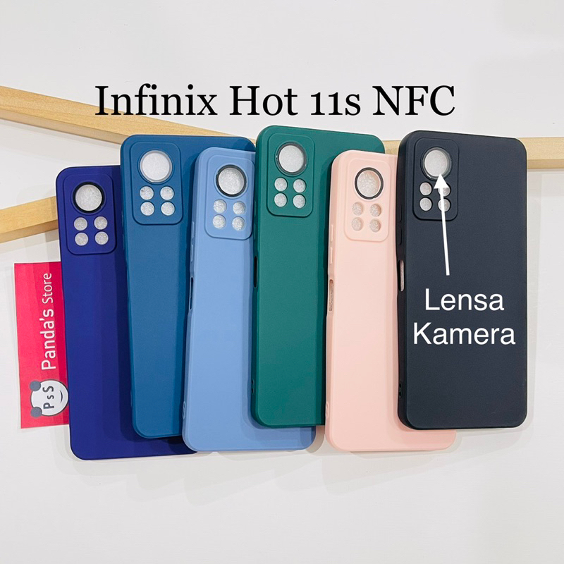 Case Infinix Hot 11s NFC Lenspro Makaron Full Color Softcase Pro Lensa