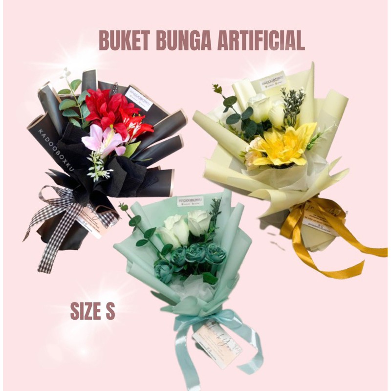 Jual Buket Bunga Artificial Atau Bunga Palsu Size S Baca Deskripsi Kado Wisuda Kado Nikah