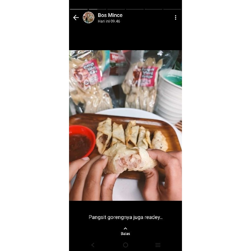 

paket reseller 10 pack pangsit goreng isi 10 biji