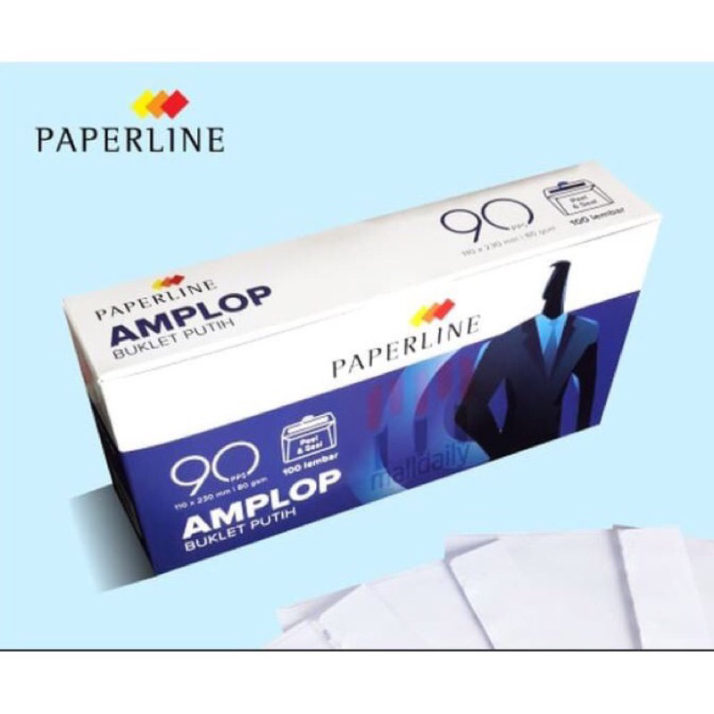 

Amplop Putih Paperline Uk. 90 (Panjang) Per 10Pcs