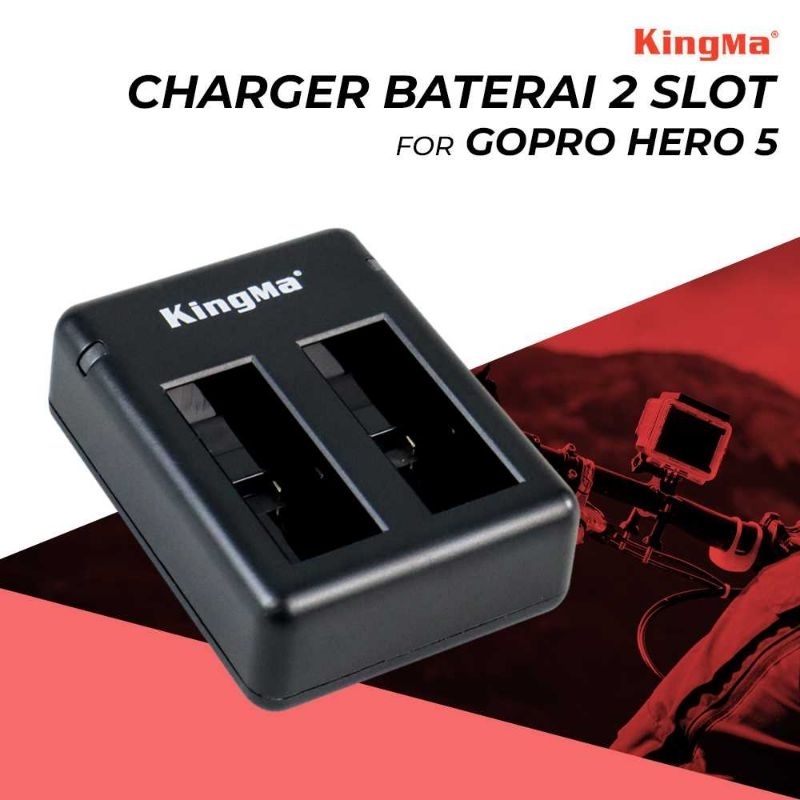 KingMa Charger Baterai USB Type C 2 Slot for GoPro Hero 5 - BM042