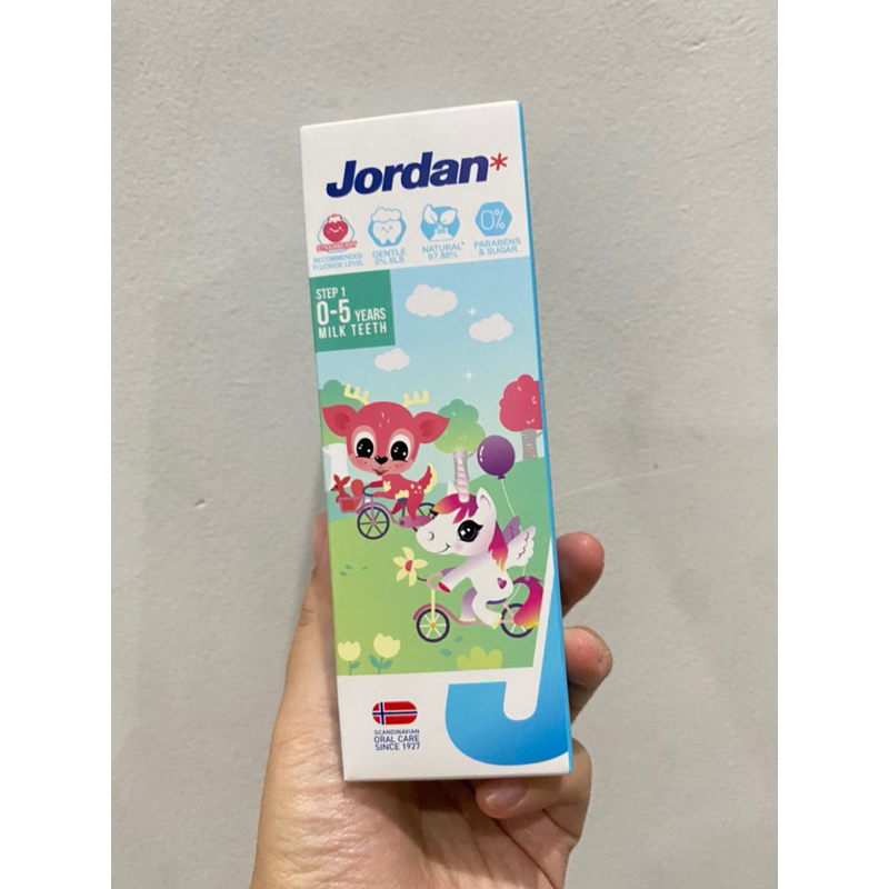 Jordan Oral Care Kids Toothpaste Step 1 - Pasta Gigi Bayi Anak Flouride