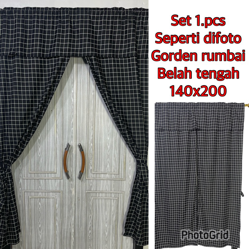 Gorden pintu serut belah tengah 140x200