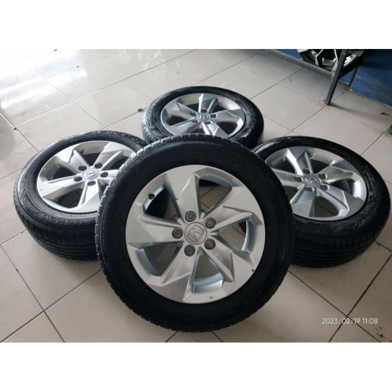 Velg Mobil Bekas Ori Copotan Honda BRV Ring 16 Lebar 6 Hole 5 x 114,3 Offset 50 Warna Silver Plush B