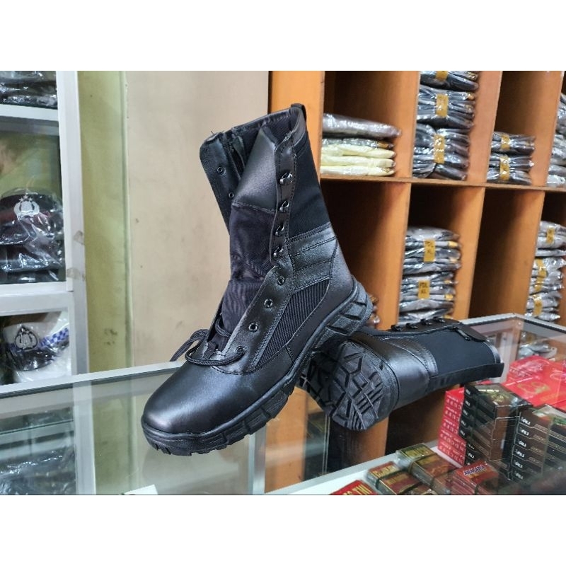 Sepatu Pdl Weba Polri | Sepatu Pdl Sleting Tali | Sepatu Pdl Polri