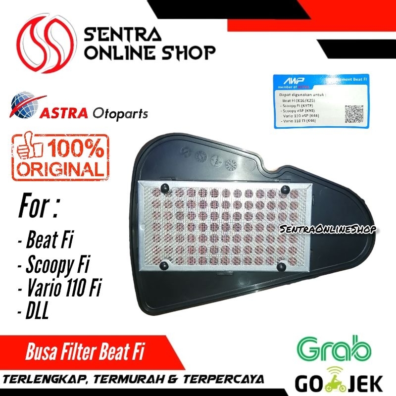 Busa filter udara beat scoopy vario 110 led injeksi fi original astra awp