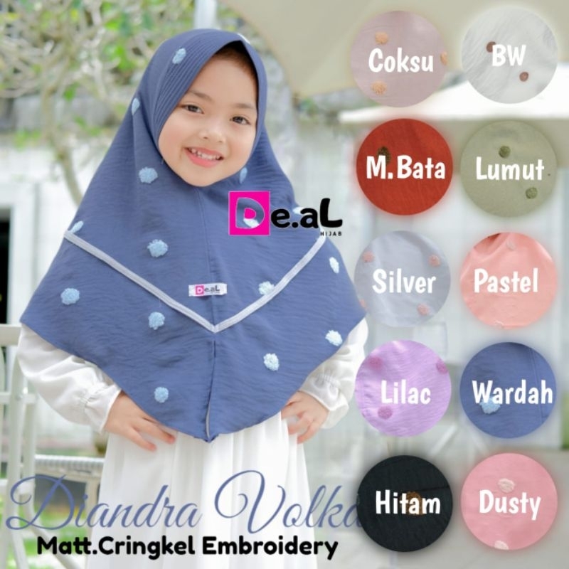 [ De.al Hijab ] DIANDRA VOLKA••hijab pet lits••hijab crinkel embroidry