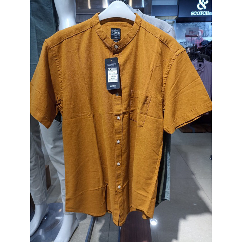 BAJU KOKO LINEN BAJU KOKO SCOTCH BRANDED ORIGINAL MURAH SIZE S M L XL