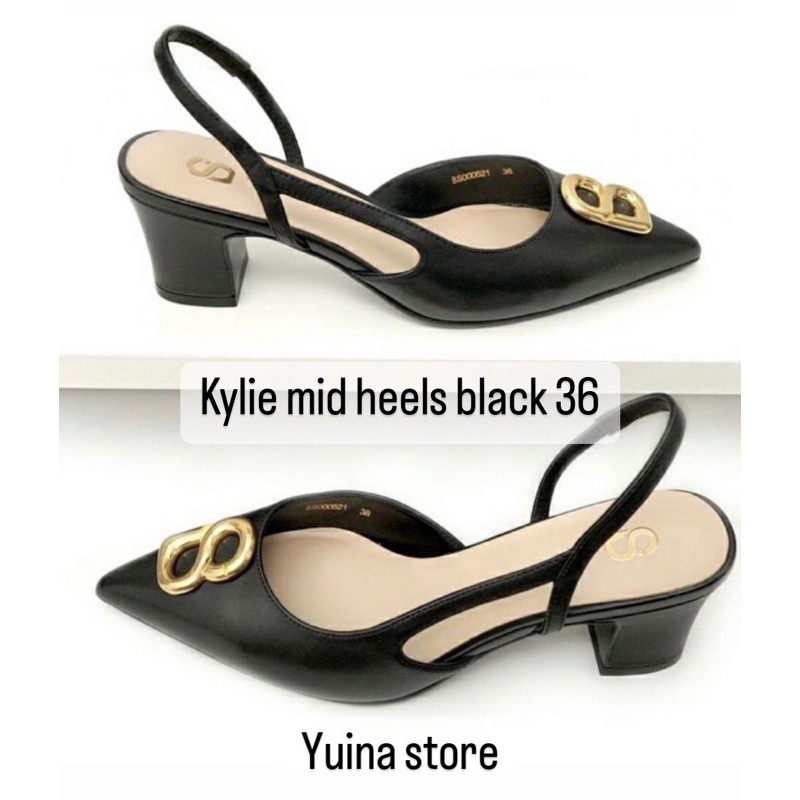 New • Kylie Mid Heels Black 36 buttonscarves